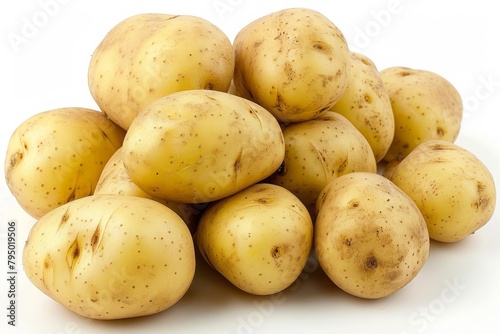 potatoes on a white