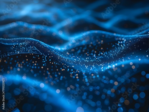 Digital Dreamscape of Ethereal Connectivity and Serene Particle Flow