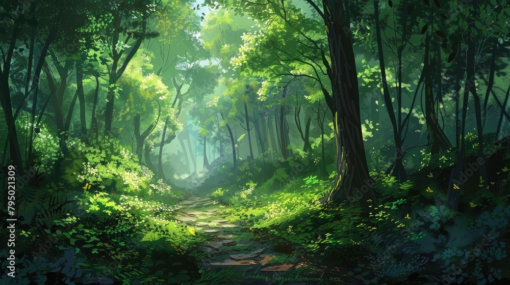 Beautiful Green Forest