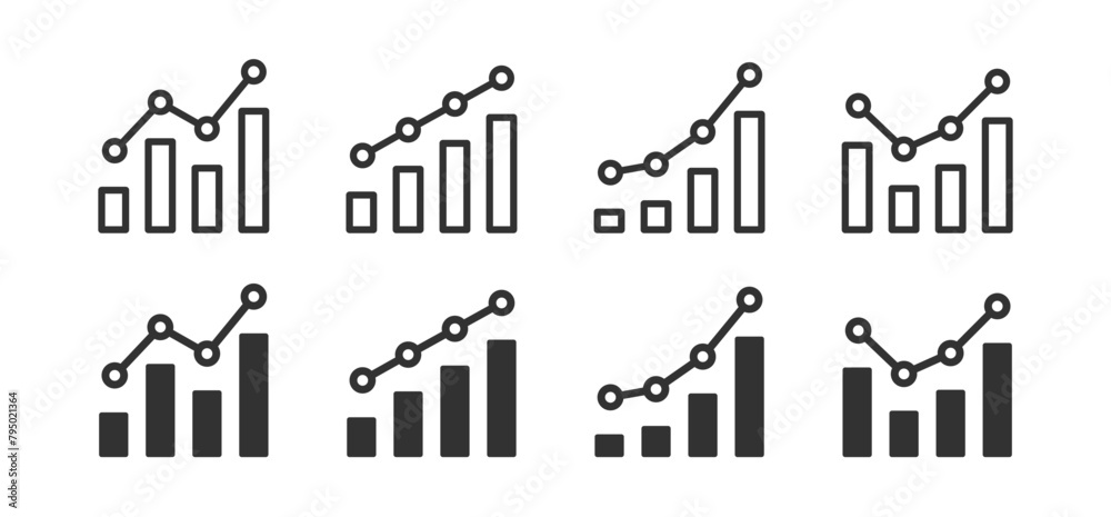Graph growth icon. Arrow chart grow up vector. Graphic increase. Statistic profit progress. Graph growth icon. Arrow chart grow up vector. Graphic increase. Statistic profit progress.