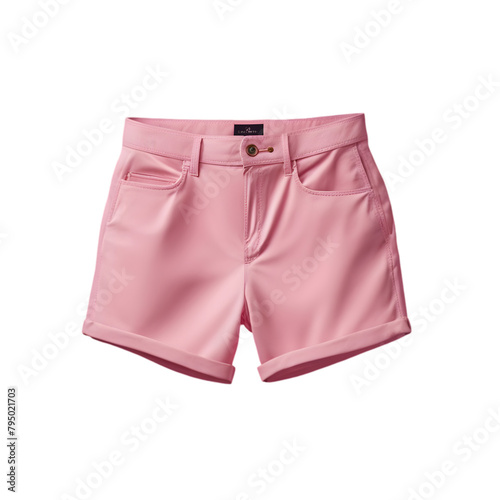 A close up of a pair of pink shorts on a transparent background generative ai