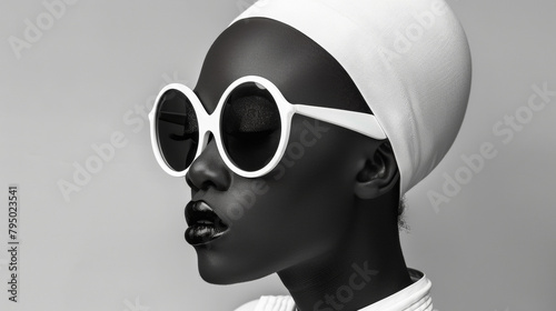 avant garde fashion minimal concept futuristic minimalist fashion photo shoot portrait black woman