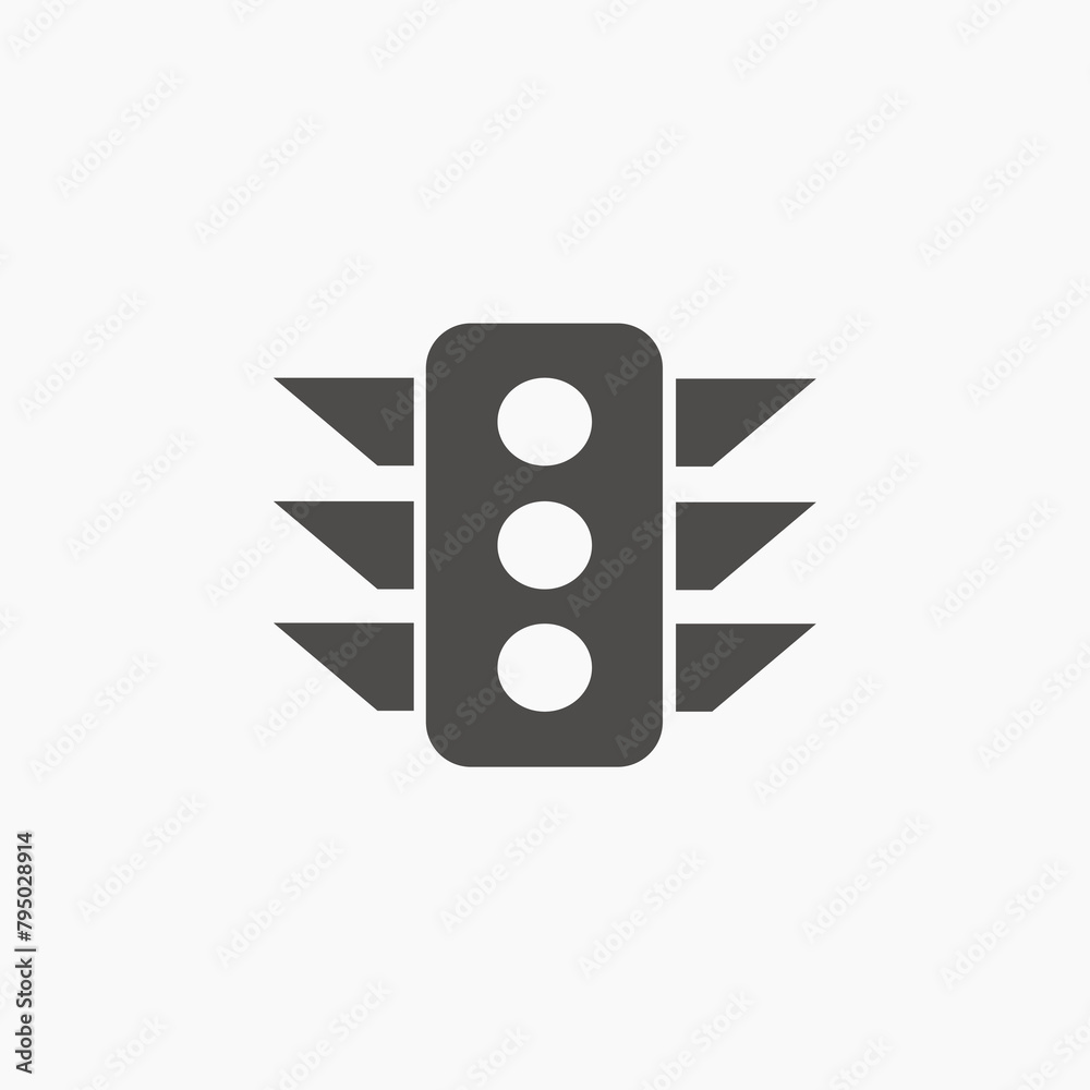 Traffic light icon vector. Road street stoplight symbol Traffic light icon vector. Road street stoplight symbol