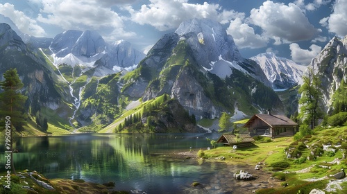 Germany, Bavaria, Allgaeu Alps, Oberstdorf, Seealpsee in mountain landscape © PSCL RDL