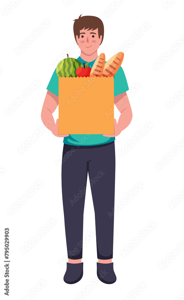 delivery man holding delivery box delivery man holding delivery box