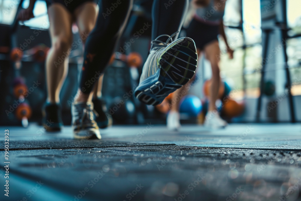 Fototapeta premium Dynamic workout session close-up