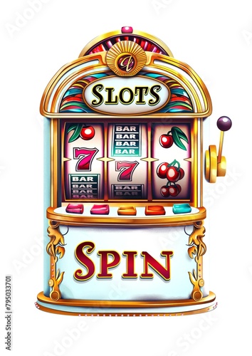 Illustration of a Retro Slot gaming machine