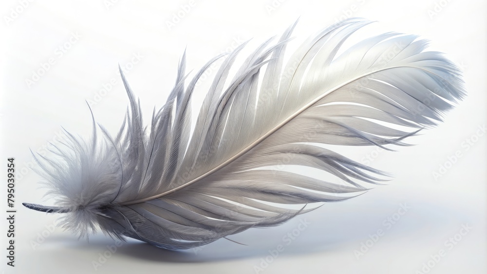 Obraz premium 4K Feather White Background
