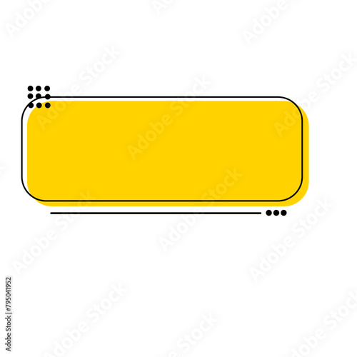 Yellow Empty Sale Text Box Label Banner Design  photo