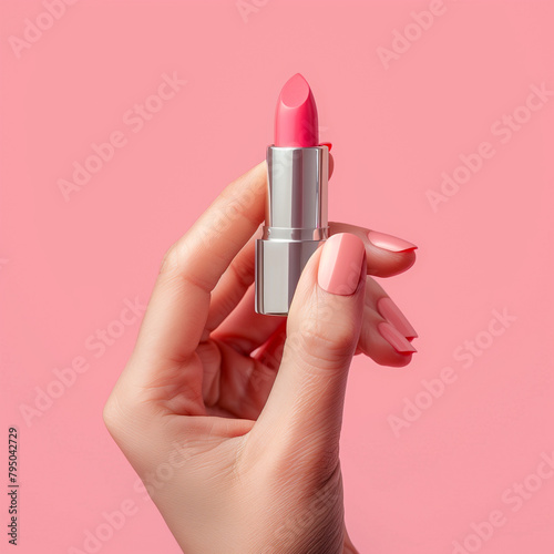 Wallpaper Mural A hand holding a pink lipstick Torontodigital.ca