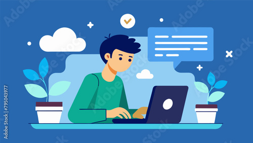 A person typing in keywords into a search engine hoping to narrow down their options for reputable financial advice.