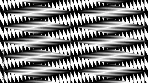 Abstract creative black and white geometric shape pattern motion background. Video animation Ultra HD 4k footage.