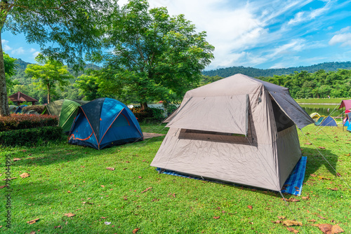 Camping is a popular outdoor activity that involves living in a tent or other temporary shelter in a natural setting