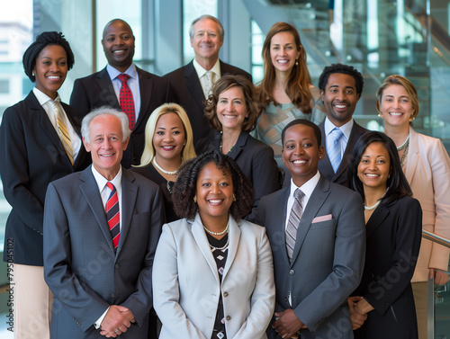 Wallpaper Mural A group of people in suits and ties are posing for a photo Torontodigital.ca