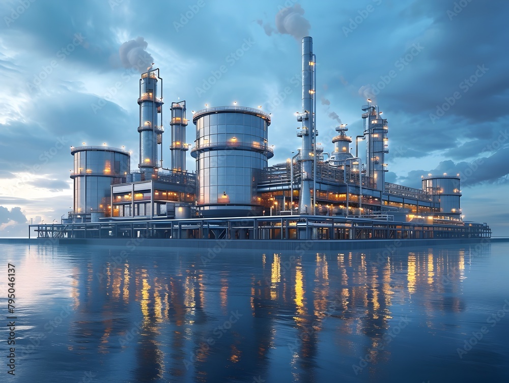 photo of oil and gas power plant refinery with storage tanks facility for oil production or petrochemical factory infrastructure and oil demand price photo of oil and gas power plant refinery with storage tanks facility for oil production or petrochemical factory infrastructure and oil demand price