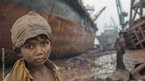 Unidentified child worker in a shipyard on January Bangladesh has over 4.7 million child workers aged between 5 to. 