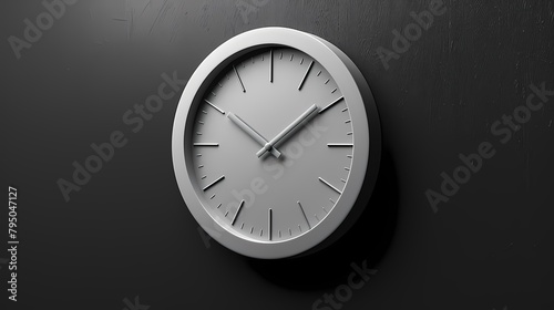 A crisp clock icon on a solid background