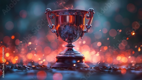 A crisp trophy icon on a solid background