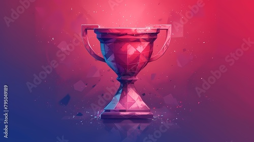 A crisp trophy icon on a solid background photo