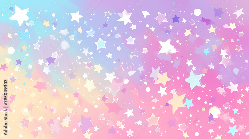 soft pastel background with stars and dots