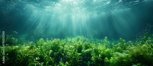 The Critical Role of Kelp Forests and Seagrass in Storing Carbon as Blue Carbon Sinks. Concept Marine Ecology, Carbon Storage, Blue Carbon, Seagrass, Kelp Forests