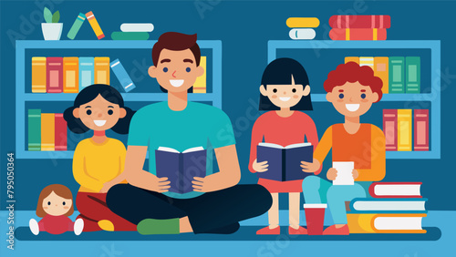 A family spending an afternoon at the library borrowing movies books and games for free entertainment.