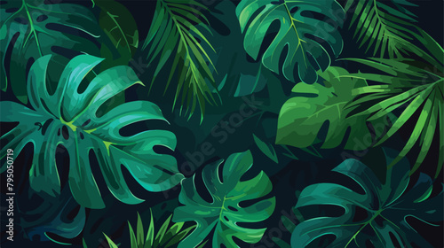 Summer tropical leaves exotical plants palm jungle le photo