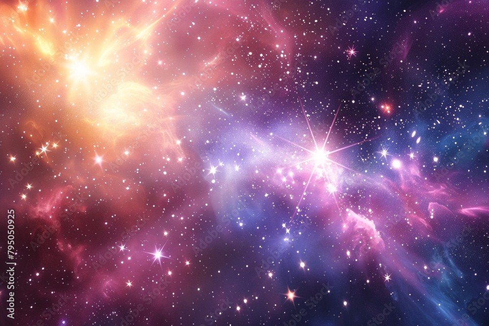 Ethereal Galaxy with Light Effects An ethereal galaxy background enhanced with light effects and starbursts, perfect for mood setting in media productions Ethereal Galaxy with Light Effects An ethereal galaxy background enhanced with light effects and starbursts, perfect for mood setting in media productions