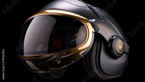 a modern motorcycle helmet embodies the essence of safety and sophistication. © Murda