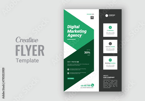 Corporate Professional business flyer design or modern abstract brochure cover template