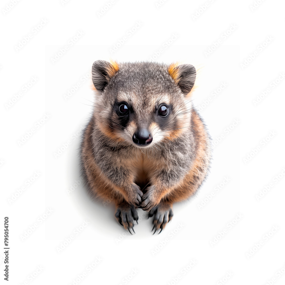 Close-Up of a Small Animal on White Background. Generative AI