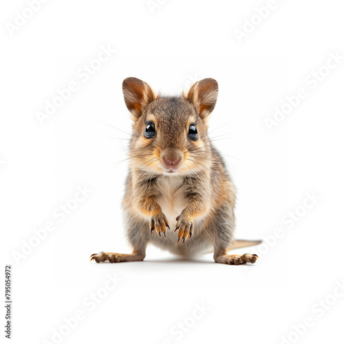 Small Rodent Standing on Its Hind Legs. Generative AI © jul_photolover