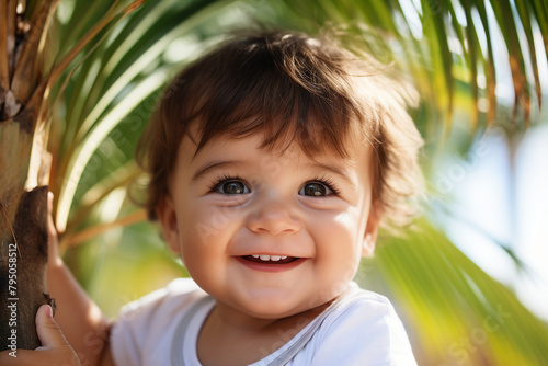 Wallpaper Mural Happy summer at wild tropics ocean sea side people enjoying summertime vacation Generative AI Torontodigital.ca