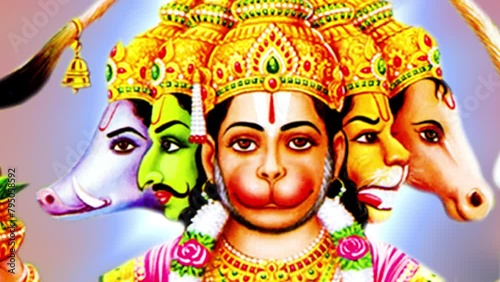 Indian god Hanuman ji,God Bajrangbali, panchmukhi hanuman, Lord Hanuman, Pawan Putra, photo