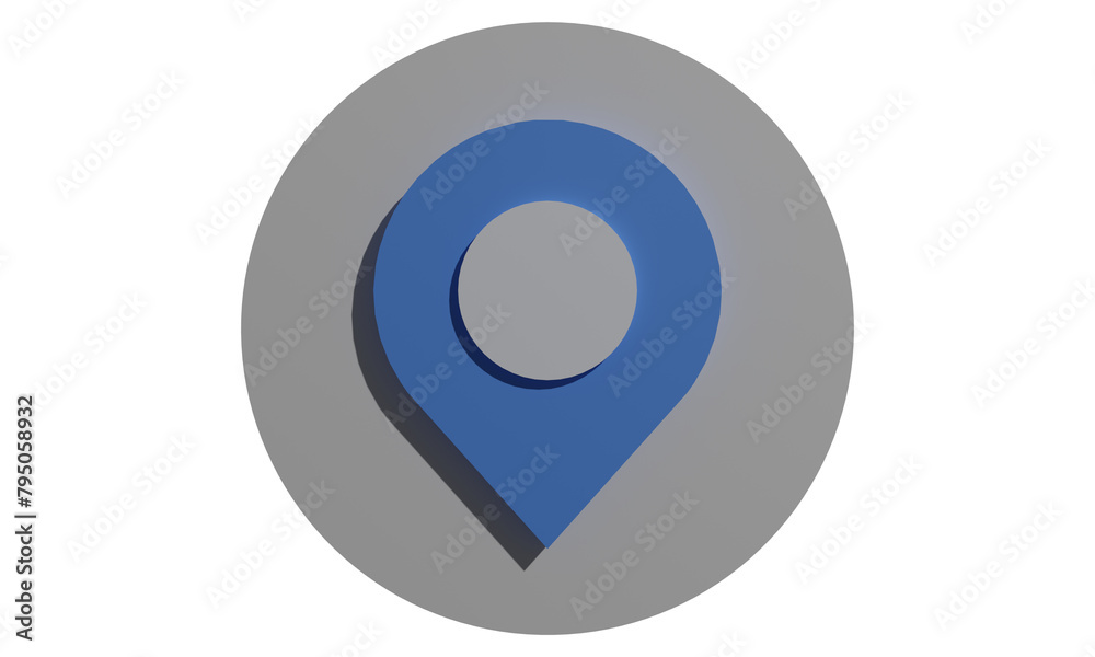 Realistic 3d location icon, location marker icon. Realistic 3d location icon, location marker icon.