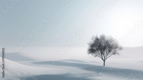 minimal desert foggy dreamscape 3d render © CYBERPINK