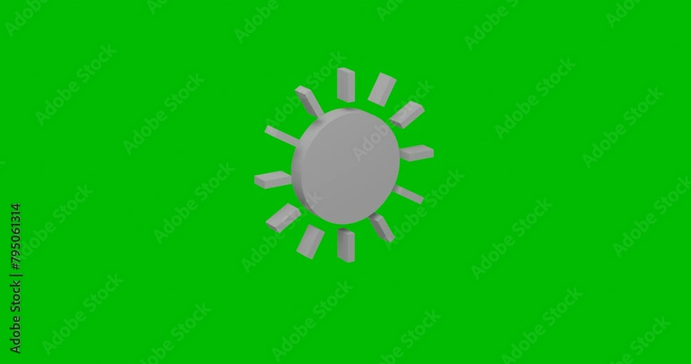 Animation of rotation of a white sun with shadow. Simple and complex rotation. Seamless looped 4k animation on green chroma key background Animation of rotation of a white sun with shadow. Simple and complex rotation. Seamless looped 4k animation on green chroma key background