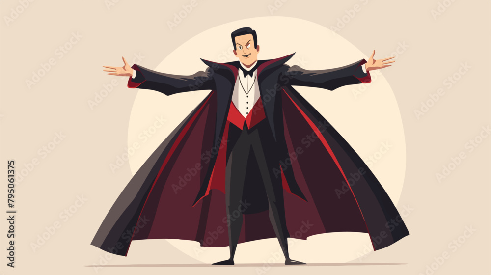 Vampire open arms.vector male character