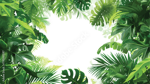 Vector backdrop or background of Tropical green 