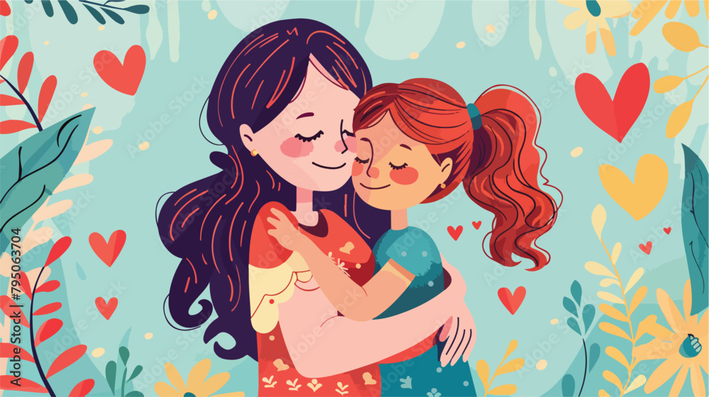 Vector greeting card for Happy Mothers day 