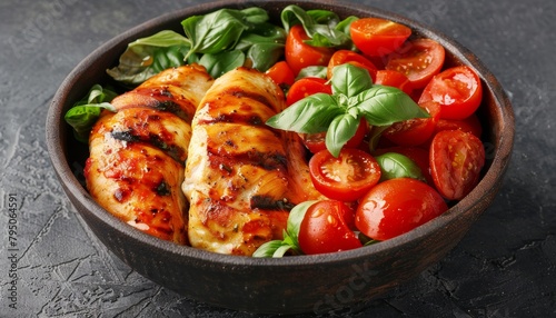 Succulent grilled chicken breast served with a medley of fresh seasonal vegetables
