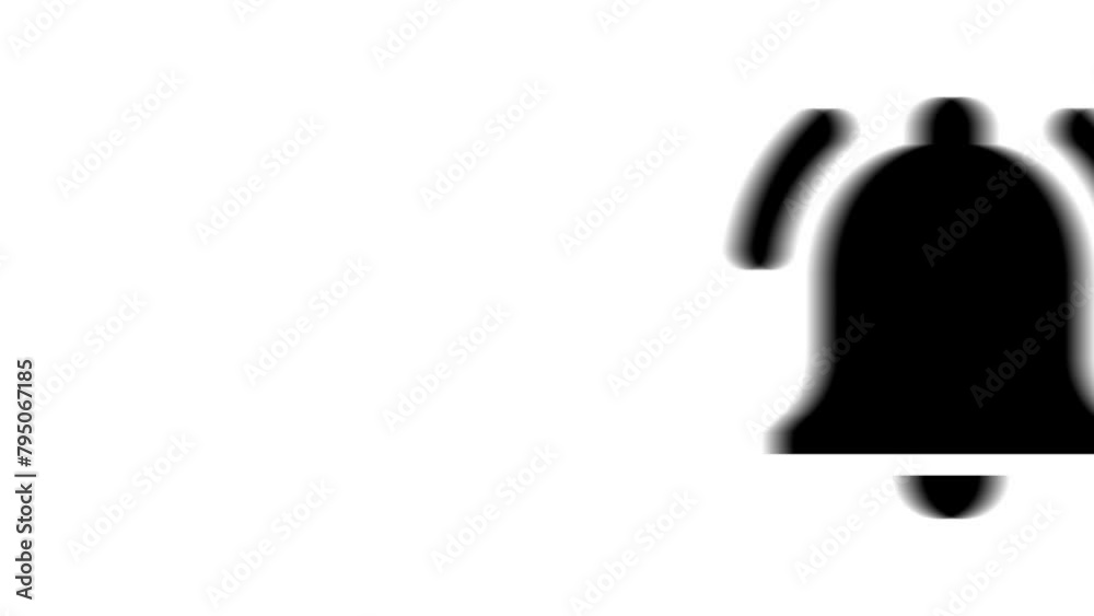 Transition Bell Animation set, bell symbol. Animations: transparency, zooms, transition ...