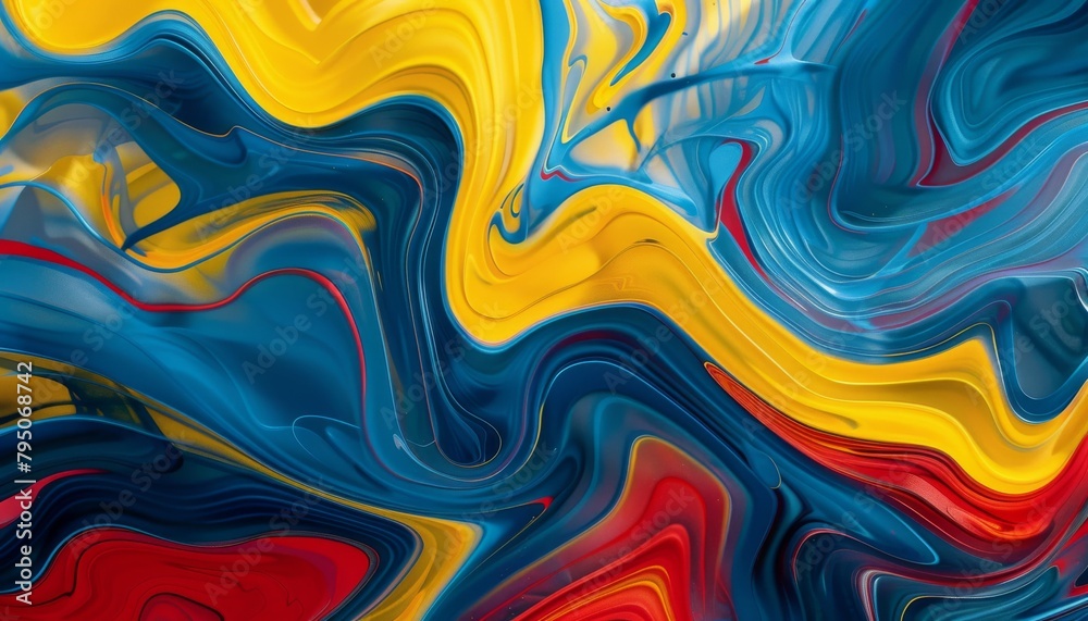 Vibrant multicolored abstract wave patterns