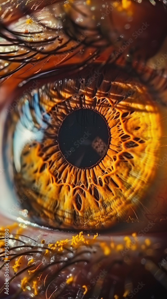 A mesmerizing close-up portrait perspective., eyes are the mirror of soul, eye close-up shot, abstract