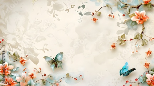 flowers and butterflies
