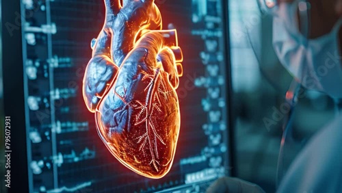 Cutting-edge medical tech: Heart X-ray reveals cardiovascular health, diagnosis, and treatment photo