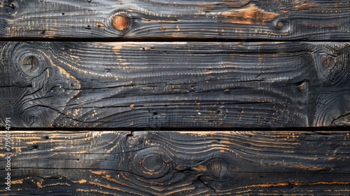A close up of a wooden plank with some rust on it, AI