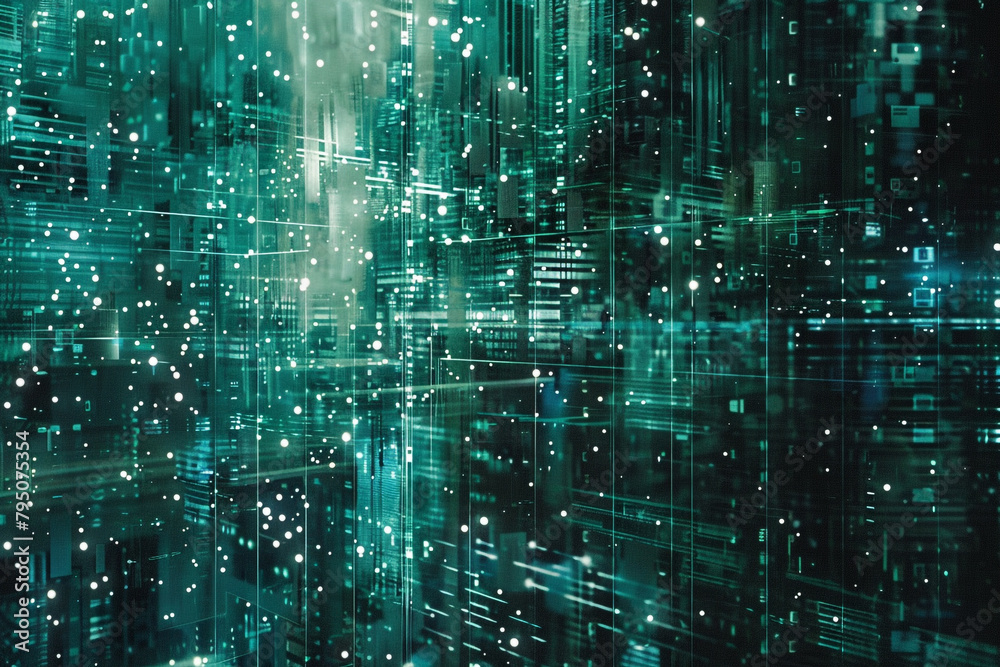 Obraz premium Futuristic abstract matrix