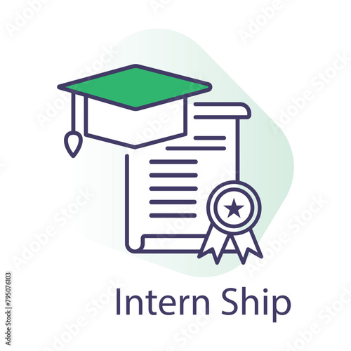 Internship Vector Icon. Design Icon symbolizing the concept of an internship.