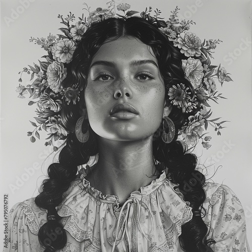 Chicano-style drawings reflecting rich cultural stories and art photo